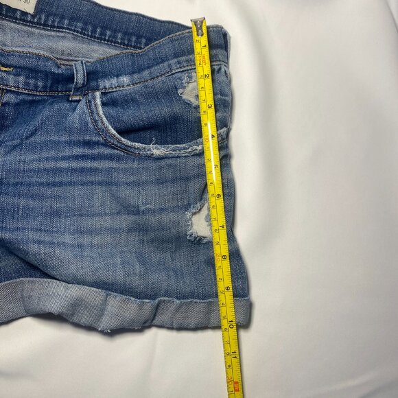 VTG Abercrombie Fitch Womens 10 Distressed LowRise Booty Shorts Thrashed Jeans - Picture 14 of 15